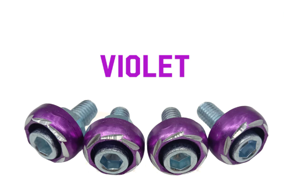 alloy 'VIOLET' Washer ALLEN BOLT HEX nut '6mm'